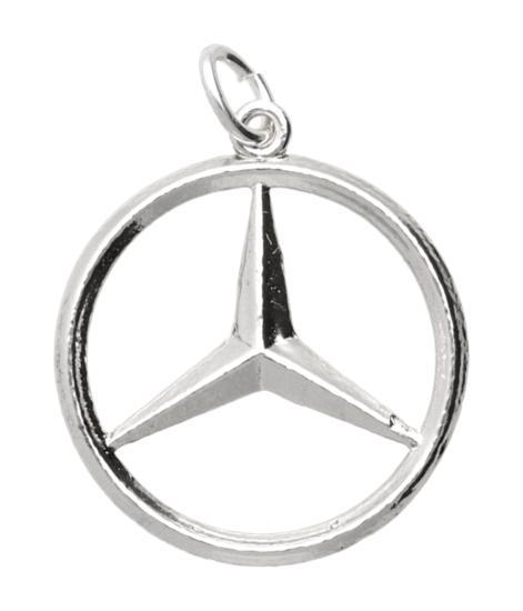 Zilveren Auto embleem ketting hanger - groot, Sieraden, Tassen en Uiterlijk, Kettinghangers, Nieuw, Verzenden