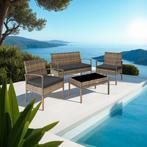 Wicker zitgroep Sparta 3+1 - natuur, Tuin en Terras, Verzenden, Nieuw
