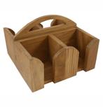 Teak Mok/bekerhouder Quattro met Handvat, Ophalen of Verzenden, Nieuw