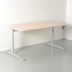 Solidesk bureau, eiken blad, 160 x 80cm, hoogte instelbaar, Huis en Inrichting, Bureaus, Ophalen of Verzenden, Nieuw