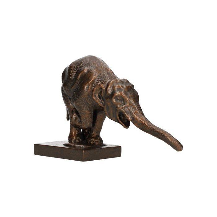 Beeldje - Bedelende Aziatische olifant - Hars, Antiek en Kunst, Kunst | Designobjecten