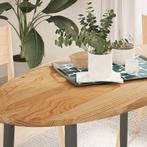 vidaXL Tafelblad 120x60x2 cm ovaal massief eikenhout, Huis en Inrichting, Tafels | Eettafels, Verzenden, Nieuw