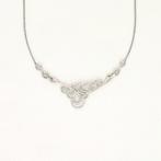 Halsketting - 18 karaat Witgoud Diamant (Natuurlijk), Sieraden, Tassen en Uiterlijk, Kettingen, Nieuw
