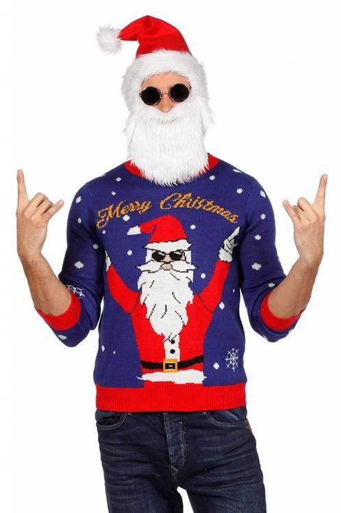 Kersttrui rocking Santa Merry Christmas, Kleding | Dames, Carnavalskleding en Feestkleding, Nieuw, Ophalen of Verzenden