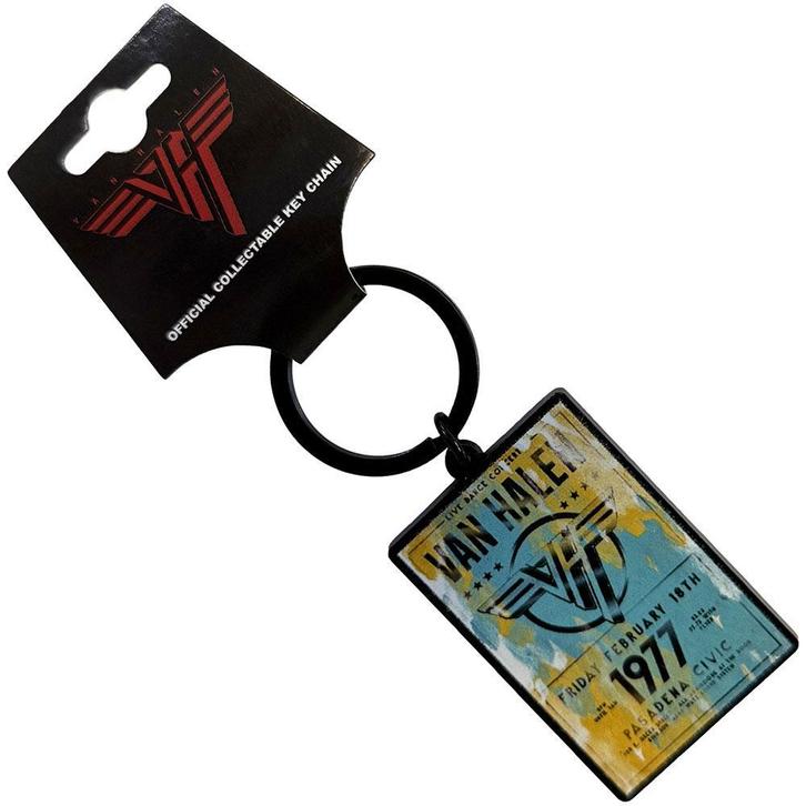 Van Halen Pasadena 77 - Sleutelhanger officiële merchandise, Verzamelen, Muziek, Artiesten en Beroemdheden, Gebruiksvoorwerp, Nieuw