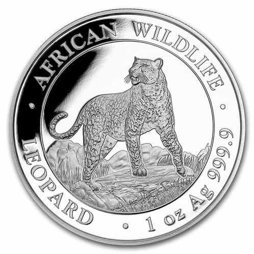 Somalia Leopard 1 oz 2022 (30.000 oplage), Postzegels en Munten, Munten | Afrika, Losse munt, Zilver, Overige landen, Verzenden