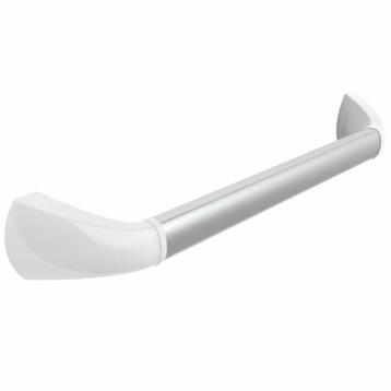 Wandbeugel zilverkleurig met afdekkappen in mat wit | 40 cm beschikbaar voor biedingen