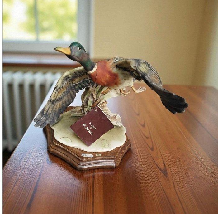 Capodimonte - G. Armani - Beeld, Anatra selvatica in volo -, Antiek en Kunst, Antiek | Glas en Kristal