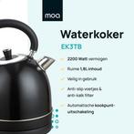 2dekans | MOA Waterkoker Retro - 1.8L - RVS - BPA vrij -, Ophalen of Verzenden, Zo goed als nieuw