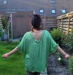 Luchtige zomer top met v-hals en kant GROEN, korte mouwen, Kleding | Dames, T-shirts, Nieuw