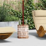 vidaXL Parasolvoet Wit gewassen Ø34 x 40 cm Massief Hout, Tuin en Terras, Parasols, Verzenden, Nieuw, Minder dan 1 meter, Parasolvoet