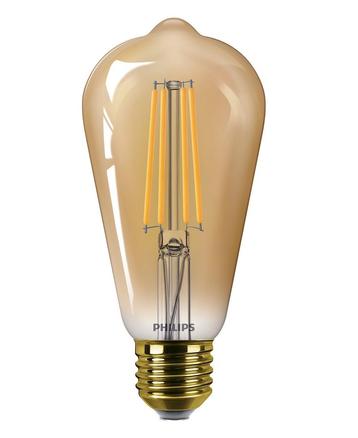Philips LED Rustieklamp ST64 E27 5.8W 640lm 2200K Goud Di... beschikbaar voor biedingen