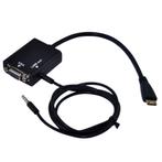 Mini HDMI naar VGA + Audio Converter Kabel YPC281, Nieuw, Verzenden