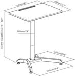 2dekans | VDD Gaming -Bureau tafel - 71 cm x 50 cm - Wit, Ophalen of Verzenden, Zo goed als nieuw