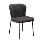 *WOONWINKEL* Dan-Form Glam Luxe Eetkamerstoel Boucle Zwart, Huis en Inrichting, Stoelen, Verzenden, Nieuw, Zwart