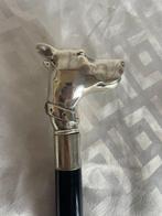 Wandelstok - Jachthond - 925/1000 zilver, Antiek en Kunst