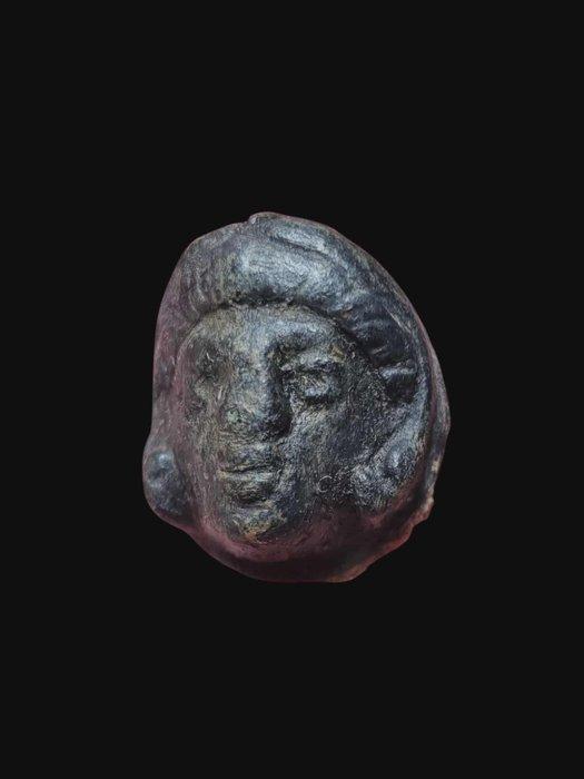 Oud-Romeins Brons Stunning Face Applique (Zonder, Antiek en Kunst, Antiek | Overige Antiek