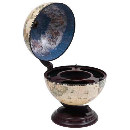 vidaXL Globebar tafelmodel eucalyptushout groen, Huis en Inrichting, Woonaccessoires | Wijnrekken, Nieuw, Verzenden