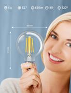 E27 LED lamp - Dimbaar - Filament lamp - 6W - 2 stuks - Aigo, Huis en Inrichting, Verzenden, Nieuw