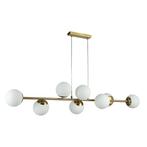 Hanglamp | Luminara | 120 cm | 8-lichts | Goud, Huis en Inrichting, Lampen | Hanglampen, Ophalen of Verzenden, Nieuw, Metaal, Minder dan 50 cm