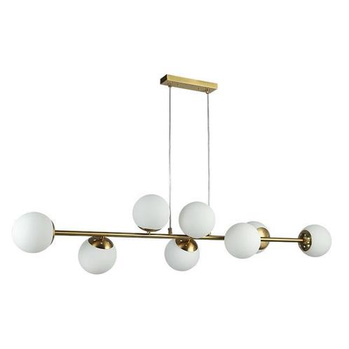 Hanglamp | Luminara | 120 cm | 8-lichts | Goud, Huis en Inrichting, Lampen | Hanglampen, Metaal, Minder dan 50 cm, Ophalen of Verzenden