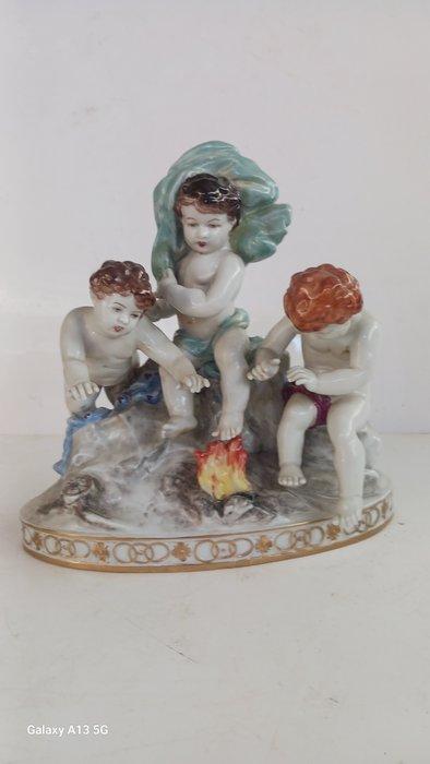 Capodimonte - Figuur - Putti Inverno - Porselein, Antiek en Kunst, Antiek | Glas en Kristal