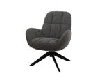 Fauteuil Elvis draaibaar Monet - Antraciet, Huis en Inrichting, Fauteuils, Ophalen of Verzenden, Nieuw