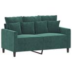 Donkergroene Fluwelen Bank - Retourdeal! Knus & Voordelig, 75 tot 100 cm, Ophalen of Verzenden, Rechte bank, Minder dan 150 cm