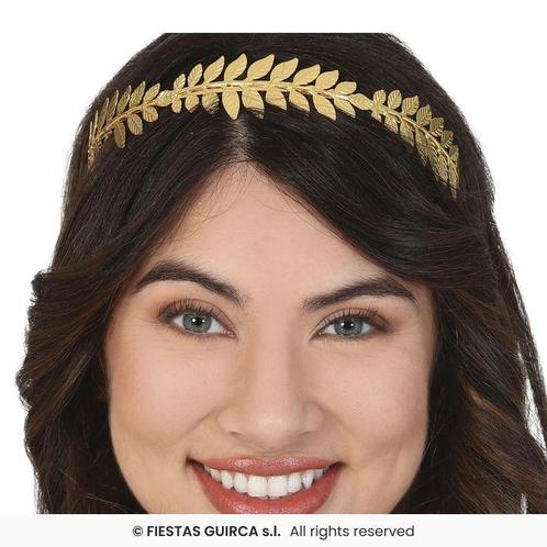 Gouden laurier krans haarband, Hobby en Vrije tijd, Feestartikelen, Feestartikel, Nieuw, Verzenden