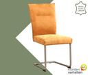 Leren eetkamerstoel Retro - Kenia Cognac (cognac) -, Huis en Inrichting, Stoelen, Bruin, Nieuw, Leer, Ophalen of Verzenden
