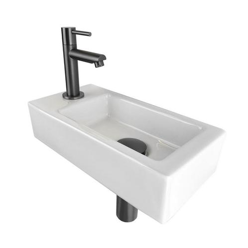 Fonteinpack Best Design Maya Mini Block Links Gunmetal, Doe-het-zelf en Verbouw, Sanitair, Overige typen, Nieuw, Ophalen of Verzenden