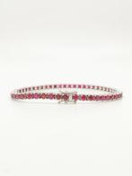 Armband - 18 karaat Witgoud Robijn - Robijn, Sieraden, Tassen en Uiterlijk, Armbanden, Nieuw