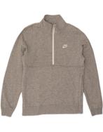 NIKE Mens Zip Neck Sweatshirt Jumper Small Grey Cotton, Verzenden, Nieuw