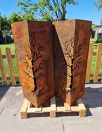 Sculptuuur voor buiten, 2-Corten staal voetstuk / pilaar /, Antiek en Kunst