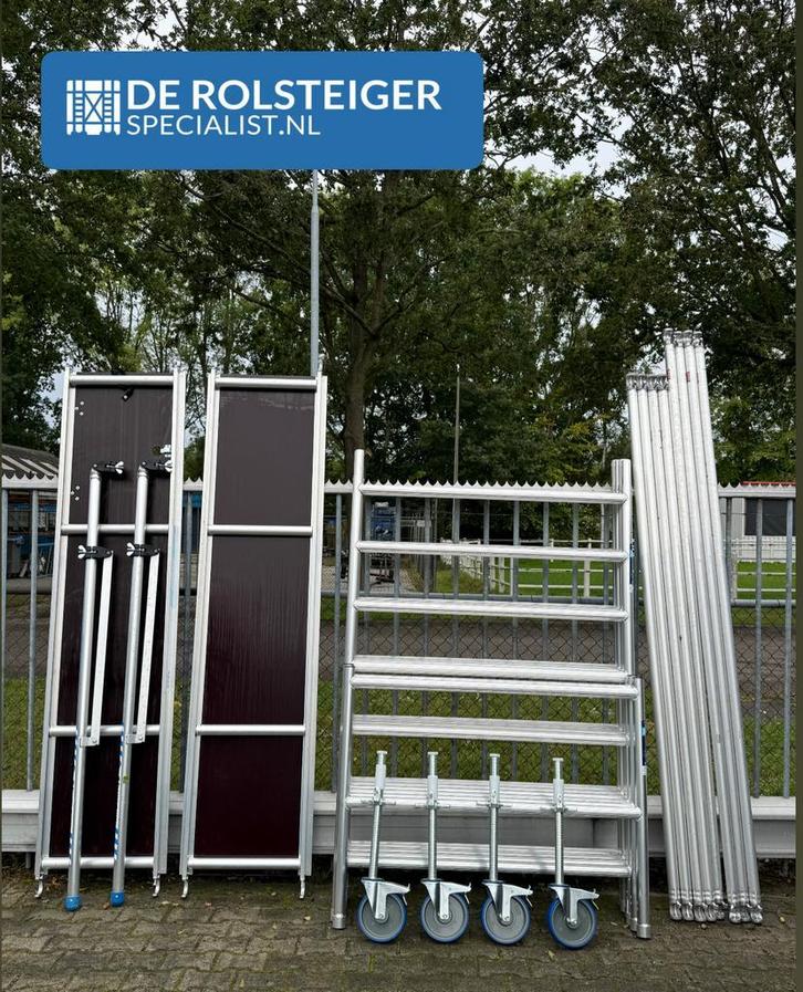 Rolsteiger bestellen  gratis geleverd 135x250x6,2m ACTIE!!, Doe-het-zelf en Verbouw, Steigers, 5 meter of hoger, Nieuw, Rolsteiger of Kamersteiger