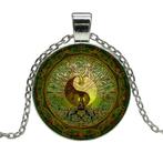 Fako Bijoux - Ketting - Cabochon - Yin Yang - Groen, Sieraden, Tassen en Uiterlijk, Kettingen, Verzenden, Nieuw