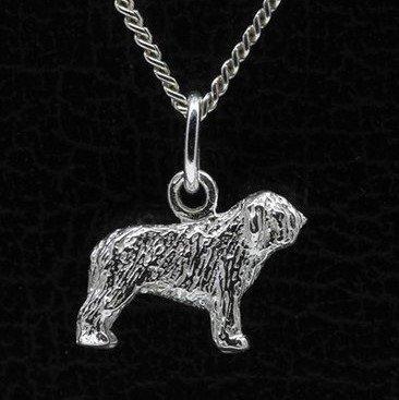 Zilveren Perro de Aguas ketting hanger - klein, Sieraden, Tassen en Uiterlijk, Kettinghangers, Verzenden