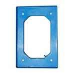 Kunststof dolly blauw 610x410x170 mm, rubberen zwenkwielen,, Ophalen of Verzenden