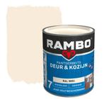 Rambo Pantserbeits Deur & Kozijn Dekkend RAL 9001 | Crèmewit, Doe-het-zelf en Verbouw, Verf, Beits en Lak, Verzenden, Wit, Nieuw