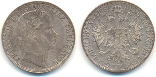 1 Gulden Muenzstaette Wien 1859 A Österreich: Franz Josep.., Postzegels en Munten, Munten | Europa | Niet-Euromunten, Verzenden