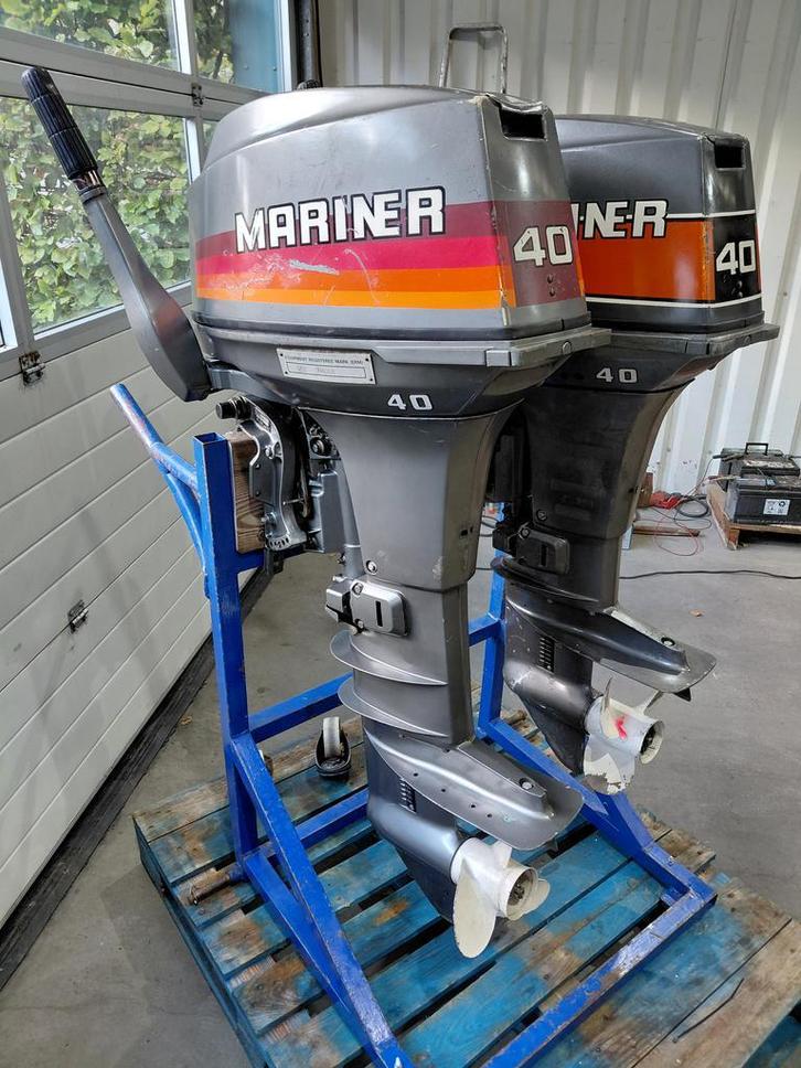 2 x Mariner 40 pk buitenboordmotor (stuurknuppelbesturing), Watersport en Boten, Buiten- en Binnenboordmotoren, Buitenboordmotor