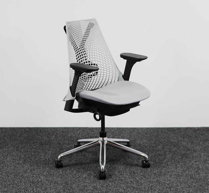 Herman Miller Sayl Bureaustoel Grijs, Huis en Inrichting, Bureaustoelen, Bureaustoel, Grijs, Gebruikt, Ergonomisch, Ophalen of Verzenden