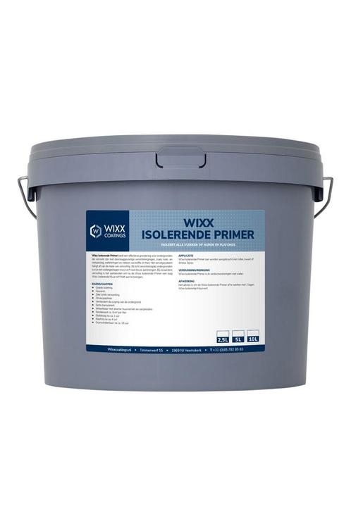Wixx Isolerende Primer Wit 2.5L, Doe-het-zelf en Verbouw, Verf, Beits en Lak, Verf, Wit, Nieuw, Minder dan 5 liter, Verzenden