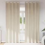 vidaXL Gordijnen met gordijnen 2 pcs Crème 140 x 225 cm, Verzenden, Nieuw, Crème