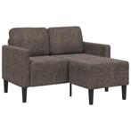 vidaXL 2-zitsbank met chaise longue, L-vormig, donkergrijs,, Huis en Inrichting, Banken | Bankstellen, Verzenden, Nieuw, Tweepersoons