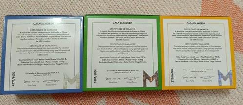 Portugal. 5 Euro 2022 O Clima (3 moedas) Proof (Zonder, Postzegels en Munten, Munten | Europa | Euromunten