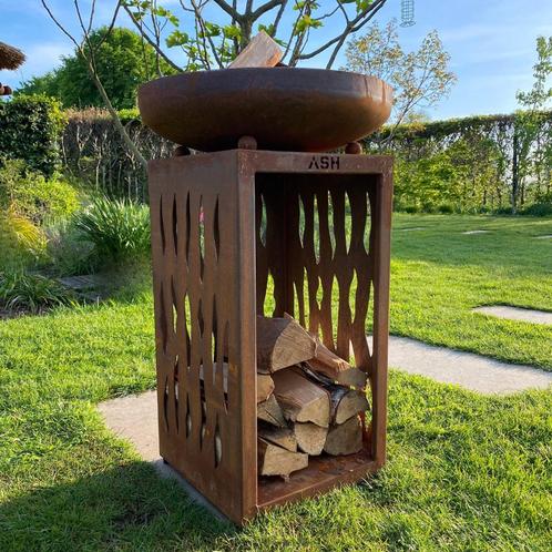 Plancha - BBQ - Vuurschaal 2 in 1 - Grillring - Cortentstaal, Tuin en Terras, Houtskoolbarbecues, Nieuw