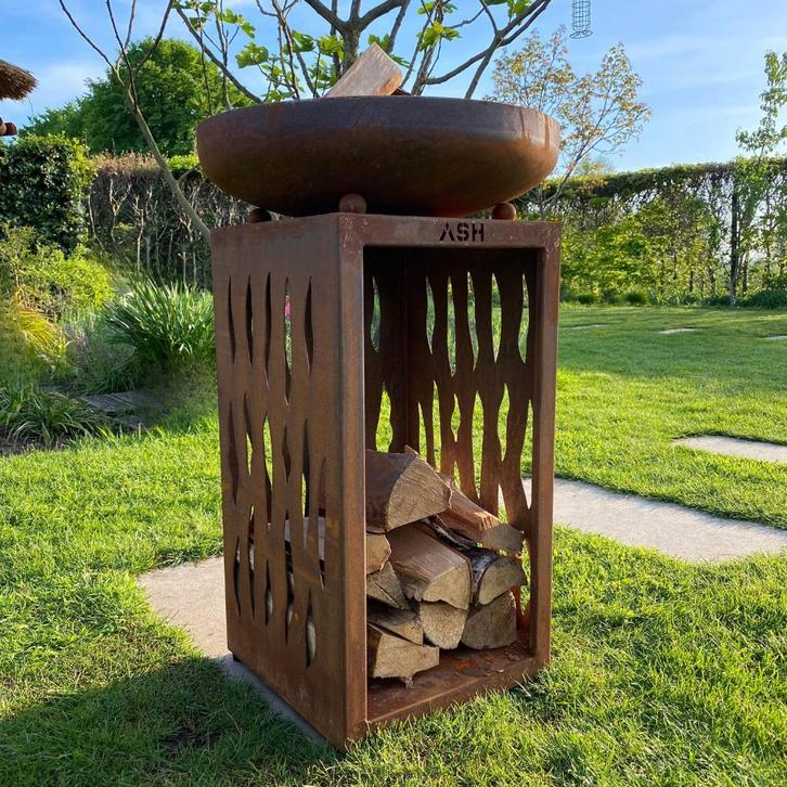 Plancha - BBQ - Vuurschaal 2 in 1 - Grillring - Cortentstaal, Tuin en Terras, Houtskoolbarbecues, Nieuw