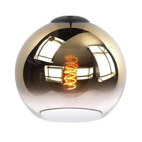 High Light | Glazen lampenkap rond | Semi Goud Glas | Ø25 cm, Huis en Inrichting, Lampen | Hanglampen, Glas, Ophalen of Verzenden