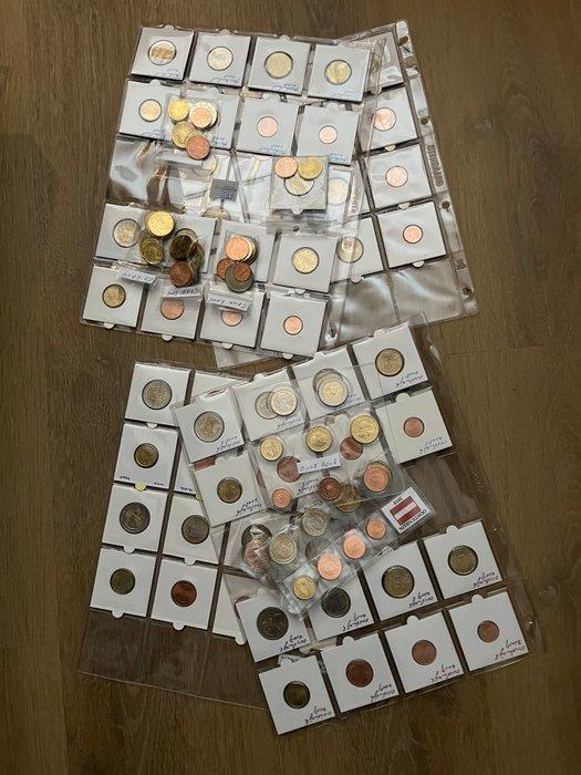 Oostenrijk, Griekenland. Series 1 Cent - 2 Euro 1999/2020 (, Postzegels en Munten, Munten | Europa | Euromunten